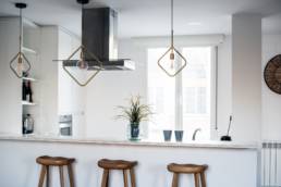 Interior design house and modern white kitchen